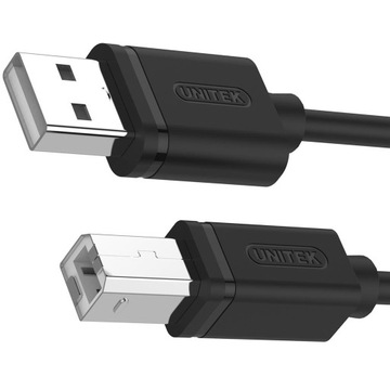 Черный кабель Unitek USB 2.0 — USB-B AM-BM 2M, для принтера