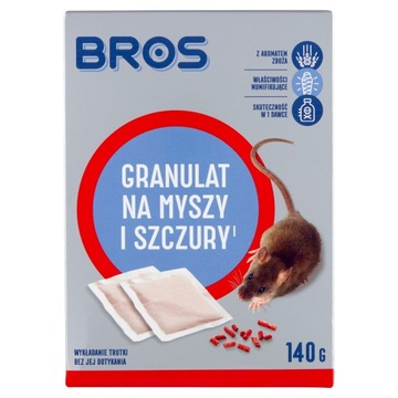 BROS NA MYSZY GRANULAT 140g TRUTKA SZCZURY GRYZONI
