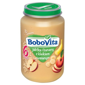 Bobovita десертик яблука і банани з кашкою вівсяною по 6 місяця 190 г