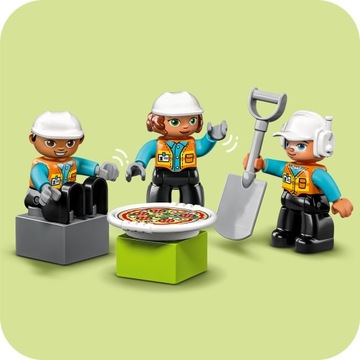 Большой LEGO Duplo Bricks Строительная площадка Кран Автобетоносмеситель 3 Фигурки 10990