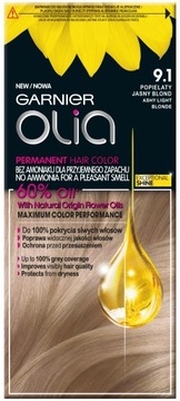 Garnier farba Olia 9.1 Popielaty Jasny Blond