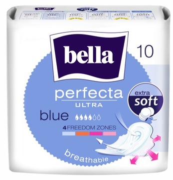Podpaski higieniczne Bella Perfecta Blue ze skrzydełkami softplait 10 szt.