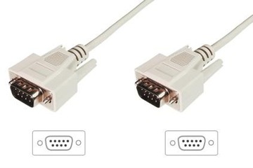 Соединительный кабель RS232 1:1 Тип DSUB9/DSUB9, M/M бежевый, 3 м AK-610107-030-E