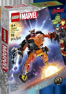 LEGO Super Heroes 76243 Mechaniczna zbroja Rocketa