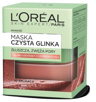 LOreal PURE CLAY Маска, сужающая поры.