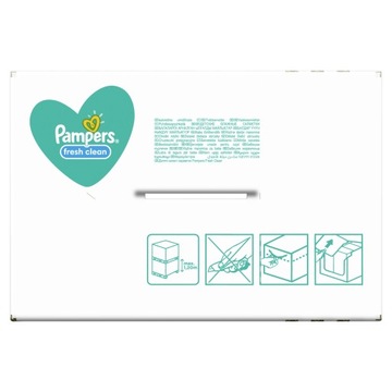 PAMPERS FRESH CLEAN WIPES ВЛАЖНЫЕ САЛФЕТКИ 52 ШТ.