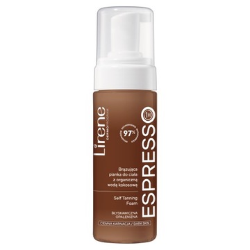 Lirene Brązująca pianka do ciała z organiczną wodą kokosową ESPRESSO