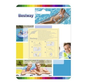WODOODPORNE ŁATKI DO KLEJENIA BASENU BESTWAY 10SZT