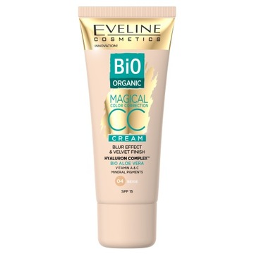 Eveline Bio Organic Magical CC 04 Beige podkład do twarzy 30 ml SPF 11-20