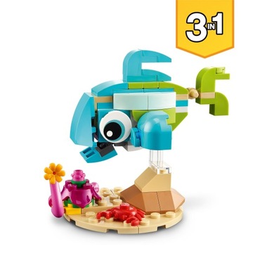 LEGO 31128 Creator 3в1 Дельфин Черепаха Рыба Краб Морской конек Улитка Creator