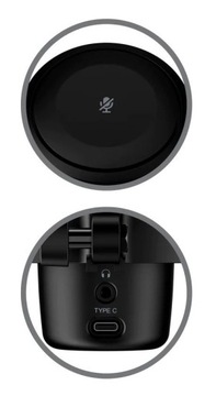 Mikrofon pojemnościowy biurkowy HyperX DuoCast LED Streaming PC PS5 PS4 MAC