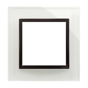 Одинарная стеклянная рамка для розеток и выключателей Simon 54 Nature DRN1/72