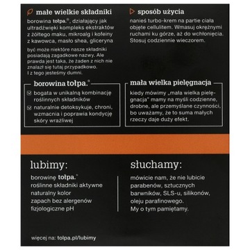 TOŁPA ЦЕЛЛЮЛИТНЫЙ НОЧНОЙ ТУРБО АНТИЦЕЛЛЮЛИТНЫЙ КРЕМ