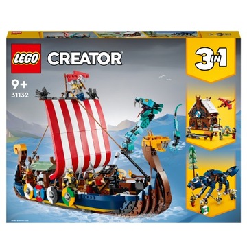 LEGO CREATOR КОРАБЛЬ ВИКИНГОВ И ЗМЕЯ МИДГАРДА 31132