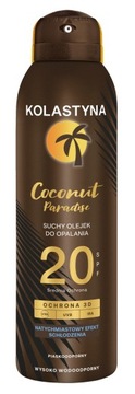 Kolastyna Coconut Paradise Масло для сухого загара SPF 20 150 мл