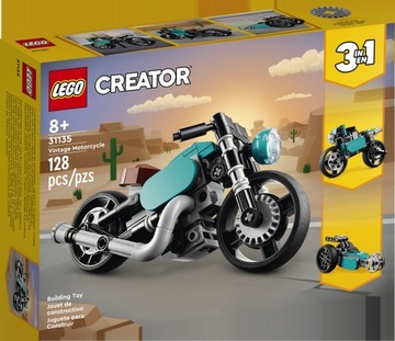 LEGO Creator 31135 Винтажный мотоцикл 3 в 1 Чоппер Harley Motor Dragster 8+