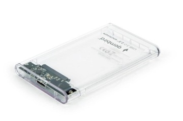 Внешний чехол Gembird для 2,5-дюймового жесткого диска SATA USB 3.0 (прозрачный)