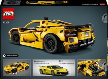 LEGO Technic 42205 Chevrolet Corvette Stingray Klocki LEGO Żółty Chevrolet