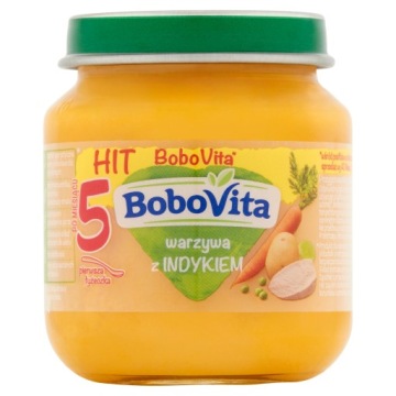 BoboVita обід овочі з індичкою по 5 місяця життя 125 г баночка