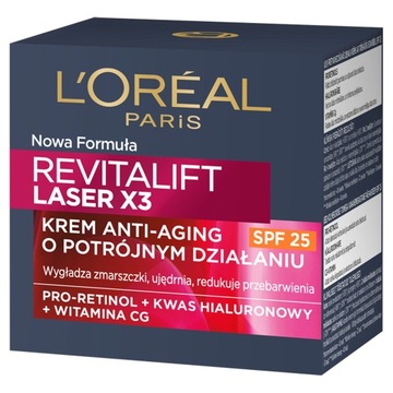 Loreal Revitalift Laser X3 SPF25 krem anti-age Dzi