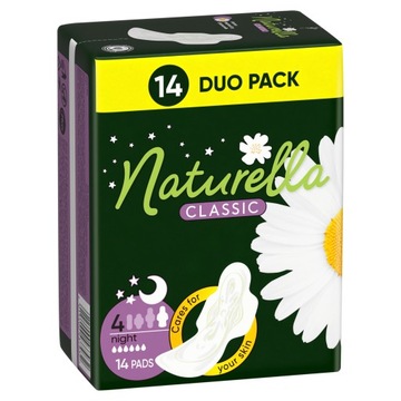 Салфетки гигиенические Naturella Classic Night с крылышками 14 шт.