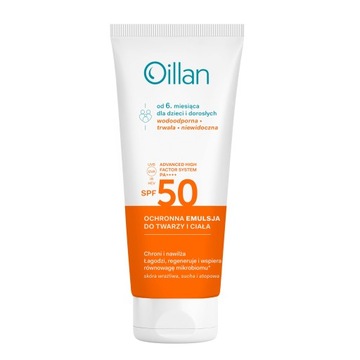 Oillan Защитная эмульсия для лица и тела с фильтром SPF50 100 мл