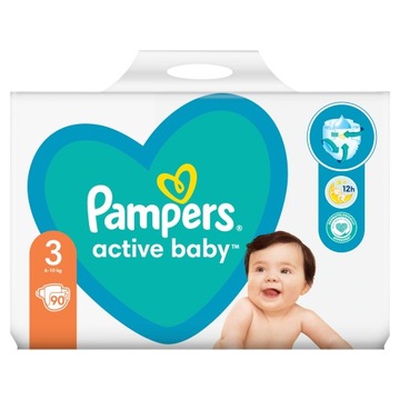 Pieluszki Pampers Active Baby Rozmiar 3 90 szt.
