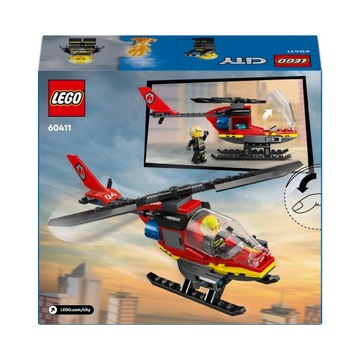 LEGO City 60411 Пожарно-спасательный вертолет 85 кубиков 5+