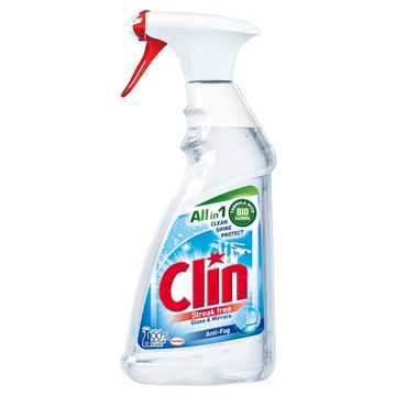 Płyn Clin 0,5l mycie szyb i luster anty-para