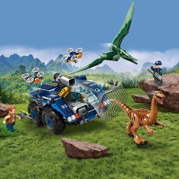 LEGO Jurassic World Bricks Динозавр юрского периода Галлимимус и побег птеранодона