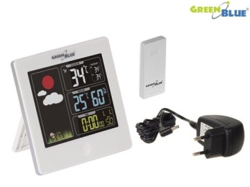 Беспроводная метеостанция GreenBlue GB521W DCF, белая
