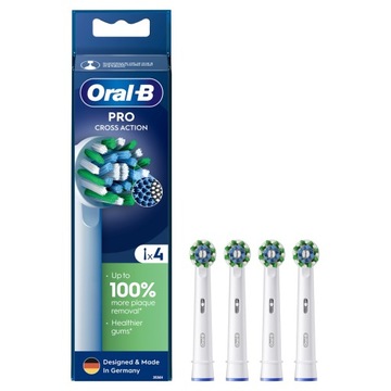 4 szt. Końcówki Oral-B PRO CrossAction (White)