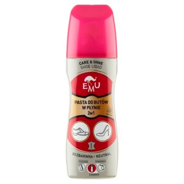 Pasta do butów w płynie 2w1 BEZBARWNA 75ml EMU PRO