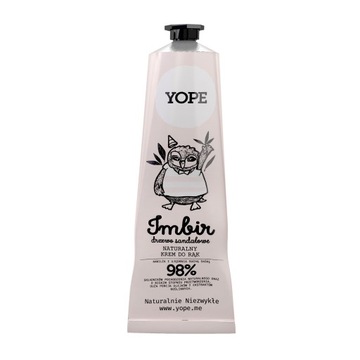 Naturalny Krem do rąk YOPE Imbir i Drzewo Sandałowe 100 ml