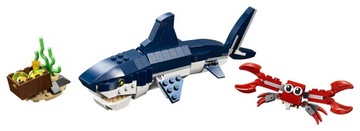 LEGO Creator 31088 Sea Creatures 3 в 1 Акула-краб-кальмаролов 7+