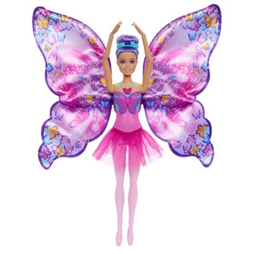 Barbie Motylek baletnica 2w1 Lalka magiczna przemiana Zestaw Zabawka HXJ10