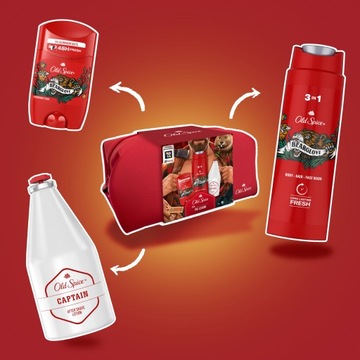 НАБОР МУЖСКОЙ КОСМЕТИКИ OLD SPICE FOR THE LEGEND 4 ПРЕДМЕТА В ПОДАРОК