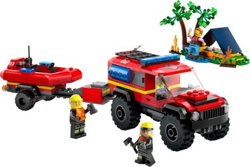 LEGO City — Внедорожная пожарная машина с лодкой (60412) + сумка + каталог LEGO