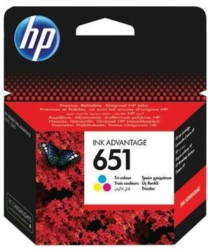 Oryginalny Tusz HP C2P11AE 651 INK Advantage Kolor
