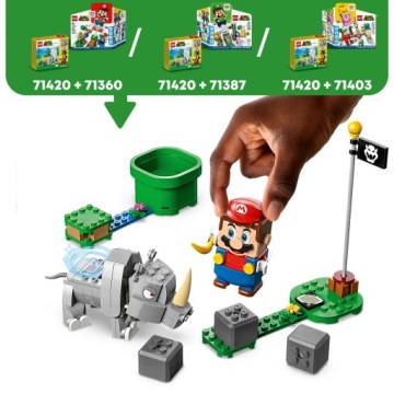 LEGO Super Mario Носорог Рэмби 71420