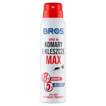 Spray przeciwko kleszczom, komarom Bros 0,09 kg