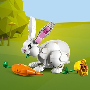 LEGO Creator 3 в 1 31133 Подвижная модель Белый кролик Попугай Тюлень какаду 3 в 1
