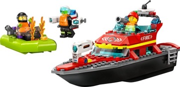 LEGO CITY МОТОРНАЯ ЛОДКА ПОЖАРНАЯ ЛОДКА 60373 НАБОР «ПОЖАРНАЯ БРИТАНИЯ»