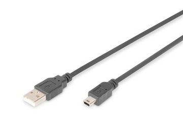 USB-кабель 3 м, черный разъем USB A/M - разъем miniUSB B/M s/USB 2.0