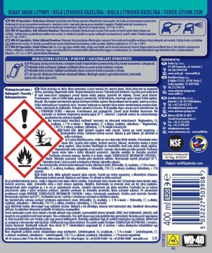 WD-40 SPECIALIST SMAR BIAŁY LITOWY 400 ML AEROZOL