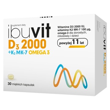 IBUVIT D3 2000 IU+K2 MK-7+OMEGA3-30 KAPS