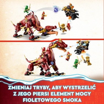 LEGO NINJAGO 71793 БОЛЬШОЙ ЛАВА КРАСНЫЙ ОГНЕННЫЙ ДРАКОН КАЙ ЗЕЛЕНЫЙ ЛЛОЙД