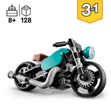 LEGO Creator 31135 Винтажный мотоцикл 3 в 1 Чоппер Harley Motor Dragster 8+