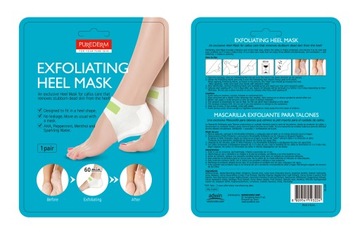 PUREDERM - Отшелушивающая маска для пяток, 1 шт. - Капюшон