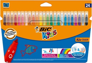 Маркеры 18+6 цветов Kid Couleur Bic